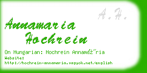 annamaria hochrein business card